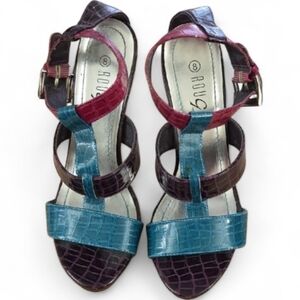 Rouge Helium Multicolor Strappy Sandals
